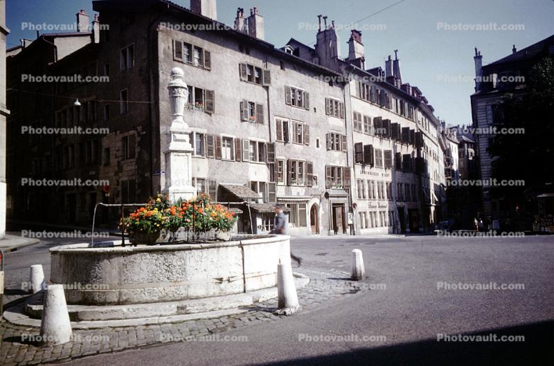 Building, Flower, Geneva, Switzerland, 1950s