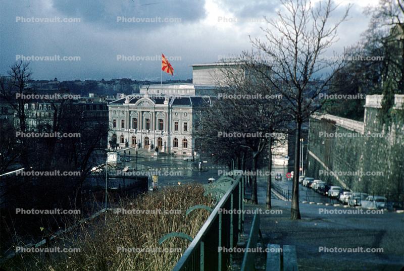 Palace, Building, Geneva, Switzerland, 1950s