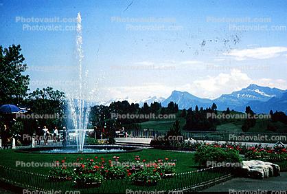 Water Fountain, aquatics, Buergenstock, Switzerland, 1950s