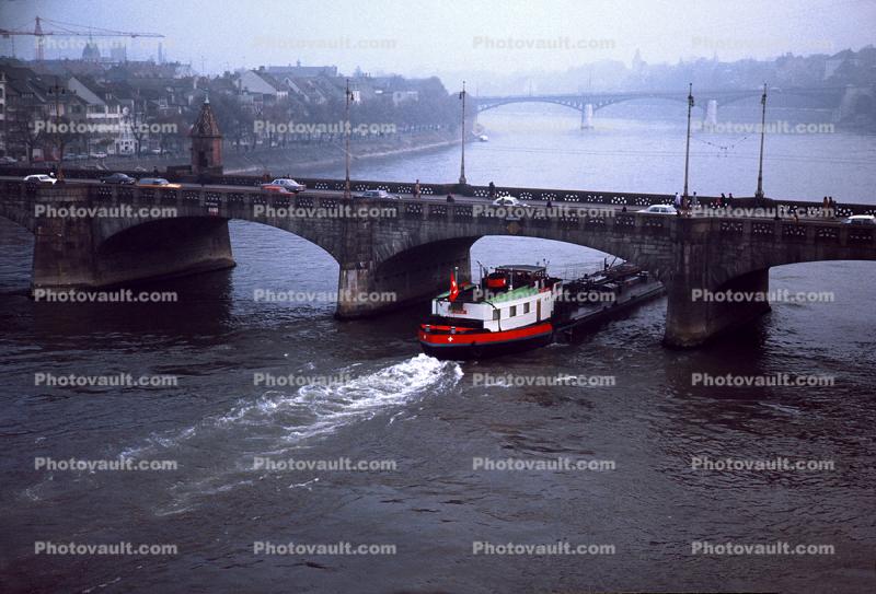 Rhine River, Basel, Switzerland, 1950s