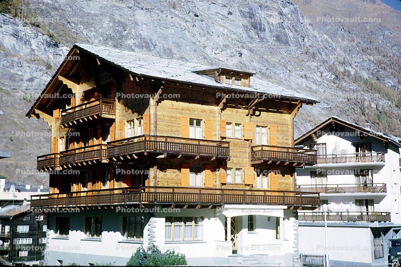 Zermatt, landmark, Switzerland, 1950s