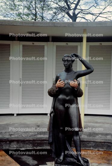 statue, boobs, Switzerland, 1950s