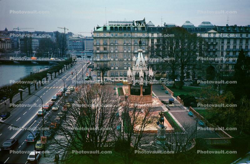 Monument Brunswick, Hotel De La Paix, Geneva, Gen?ve, Switzerland, 1950s