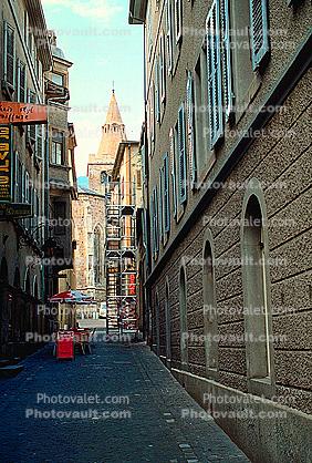 alley, alleyway, buildings, Sion, Switzerland