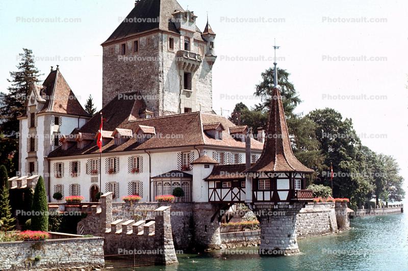 Palace, Castle, Unique Building, Lake Thun, Switzerland