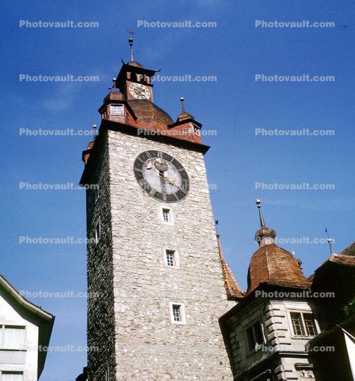 Tower, Switzerland, outdoor clock, outside, exterior, building, roman numerals