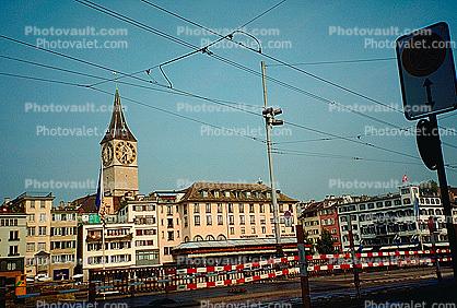 Lindenhof, Clock Tower, Steeple, Buildings, Zurich, Switzerland