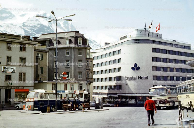 Cynar Bus Station, Crystal Hotel, Buildings, Zermatt, Switzerland