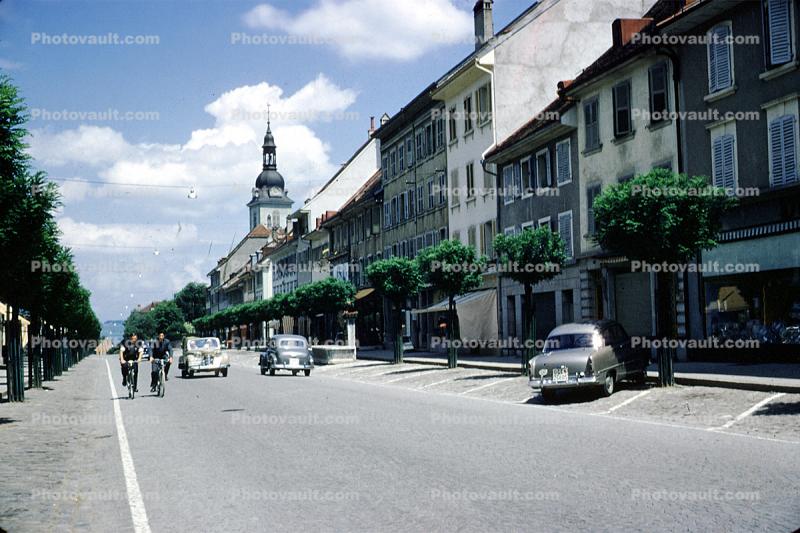1950s, street, Switzerland