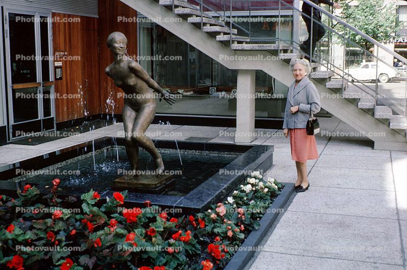 Woman, Statue, Water Fountain, aquatics, Helsinki