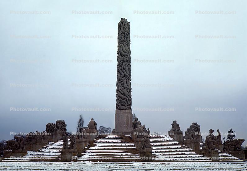 The Monolith Statue, Column, Statues, Vigeland Sculpture Park, Frogner Park, Oslo