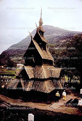 Gol Stave Church, Mediaeval, Norwegian Museum of Cultural History, Borgund, Bygd?y, Oslo, Norway, 1950s