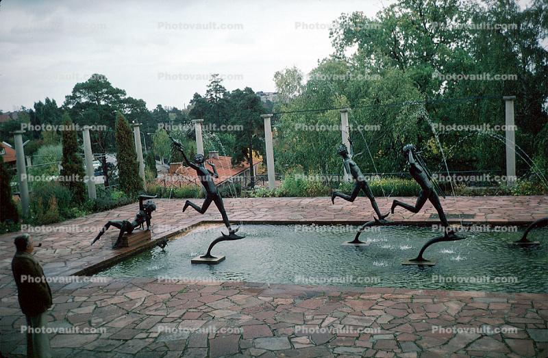 Sculpture, Water Fountain, aquatics, Dancing Ladies