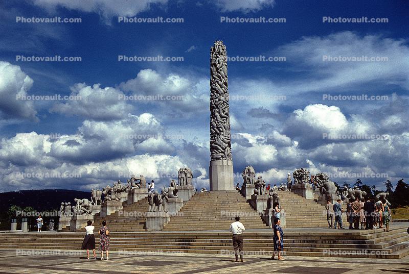 The Monolith Statue, Sculpture, Column, Vigeland Sculpture Park, Frogner Park, Oslo