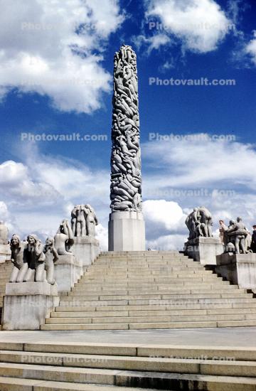 The Monolith Statue, Column, Vigeland Sculpture Park, Frogner Park, Oslo