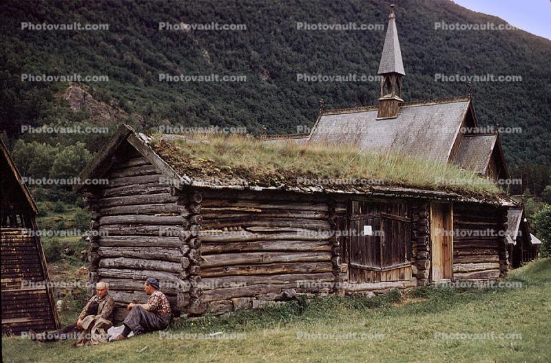Sod Roof House, Log Cabin, Building, Home