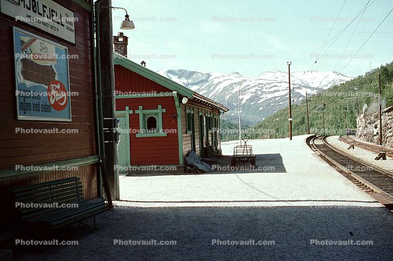Train Station, Mjolfjell Station, Bergensbanen, Voss