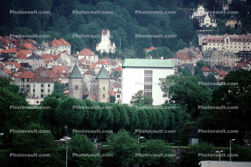 Homes, Houses, Hill, Buildings, Bergen