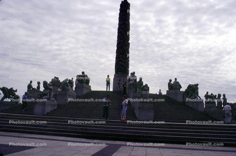 The Monolith Statue, Column, Statue, Vigeland Sculpture Park, Frogner Park, Oslo