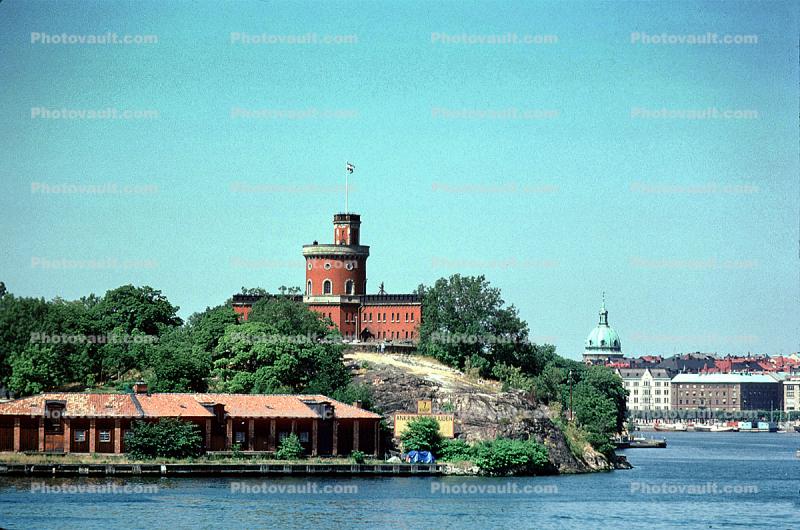 Castle on a Knoll, buildings, skyline, Baltic Sea