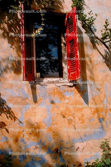 window, shutters, Plaka, Limnos
