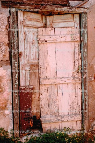 Old Wodden Door, Pink, Athens