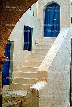 Steps, Door, Stairs, Arch, Kithira