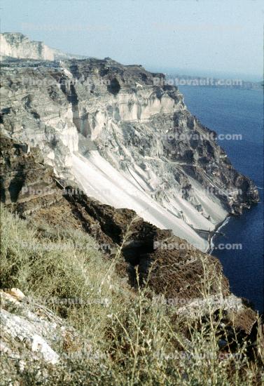Cliffs, Sea, Moutain, Santorini