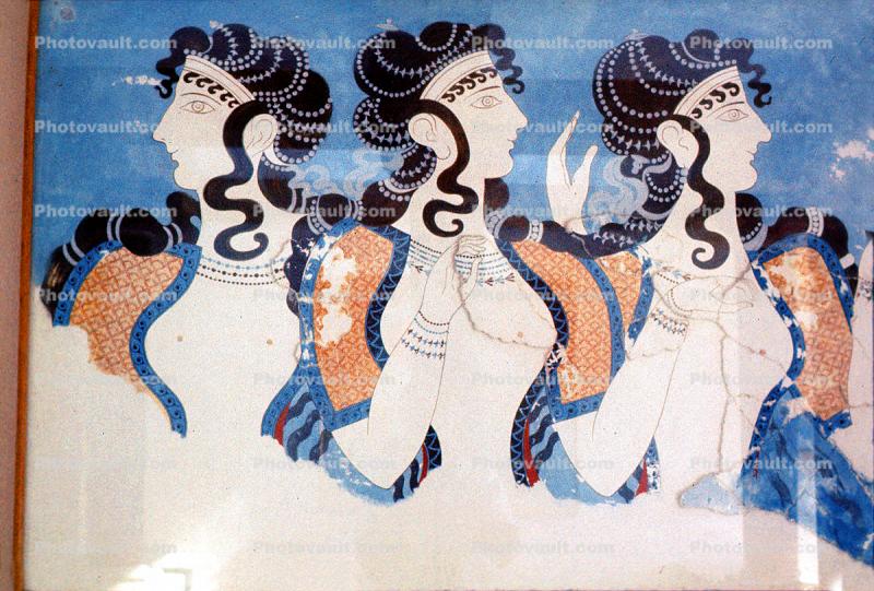 Tilework, Tile Mosaic, Knossos, Crete