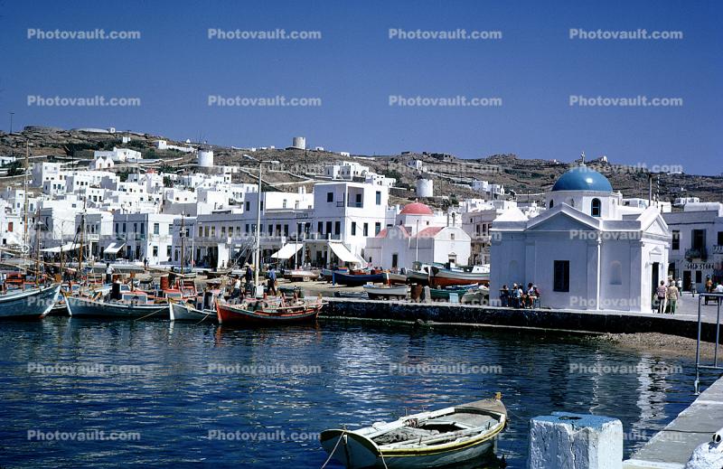 Hora on Mykonos, Aegean Sea., Harbor
