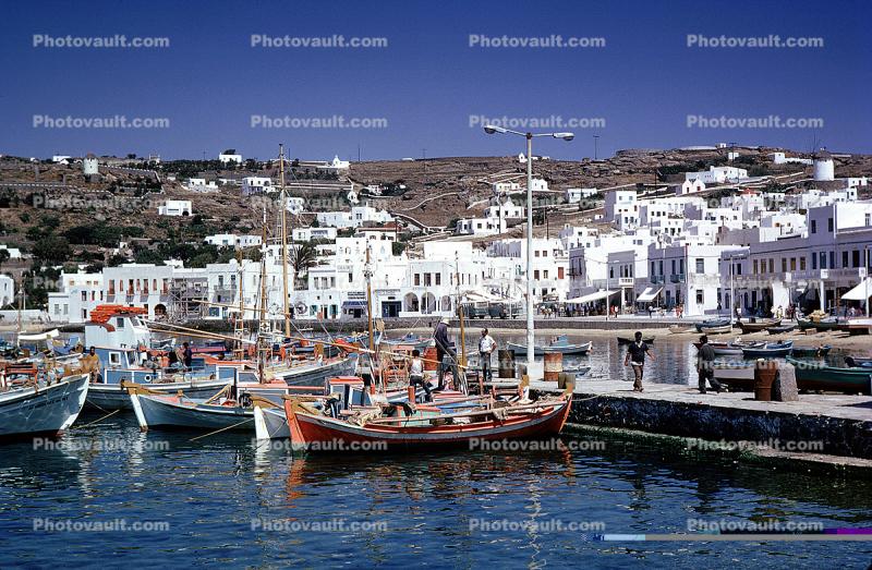 Hora on Mykonos, Aegean Sea., Harbor