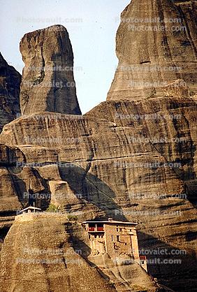 The Holy Monastery of Saint Nicholas Anapausas, Meteora, Plain of Thessaly, Eastern Orthodox Monasteries, Cliff-hanging Architecture
