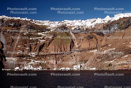 Harbor, Santorini, Cliff-Hanging Architecture