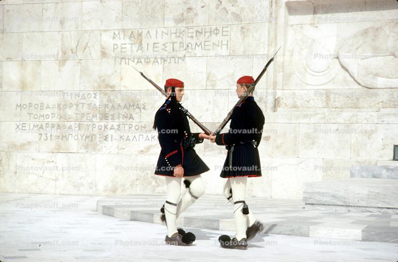 Changing of the Guards, Evzon, Presidential Guard, Tomb of the Unknown Soldier, Athens 