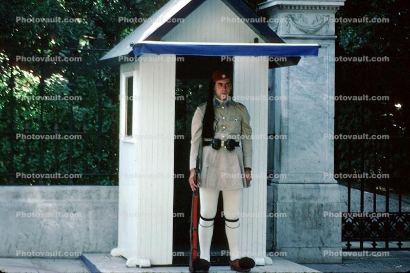 Guardhouse, Soldier, Evzon, Presidential Guard, Tomb of the Unknown Soldier, Athens 