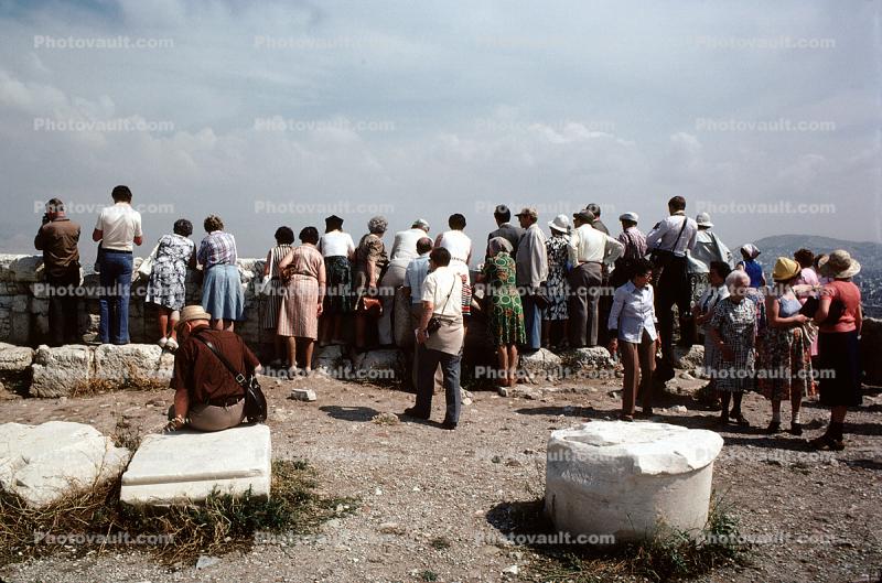 People Overlooking the City of Athens