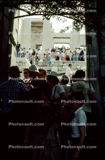 People at the Acropolis, crowds