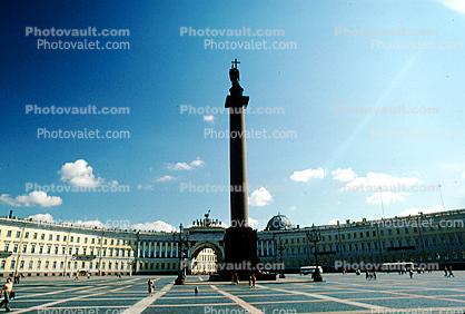 Alexander Column, Palace Square, The Winter Palace, (Hermitage), quadriga