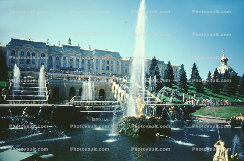 Water Fountain, aquatics, Summer Palace in Petrodvorets, 1950s