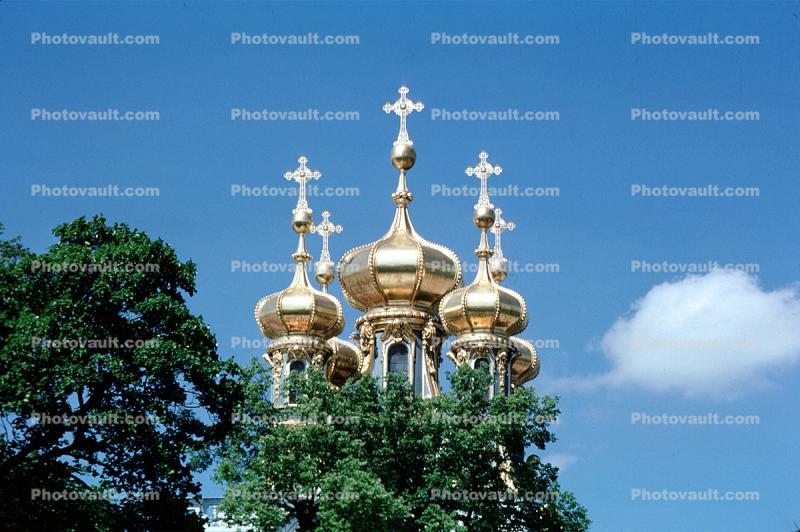 Orthodox Cathedral, gilded dome, cross