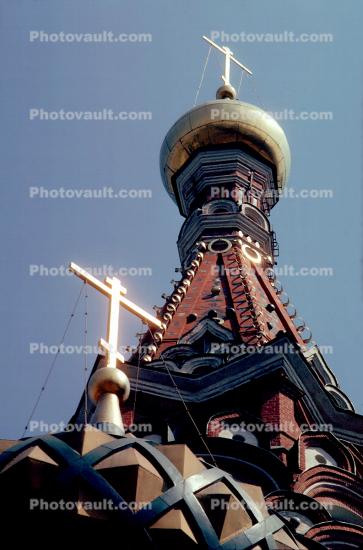 Cross, Russian Orthodox Saint Basil Orthodox Building