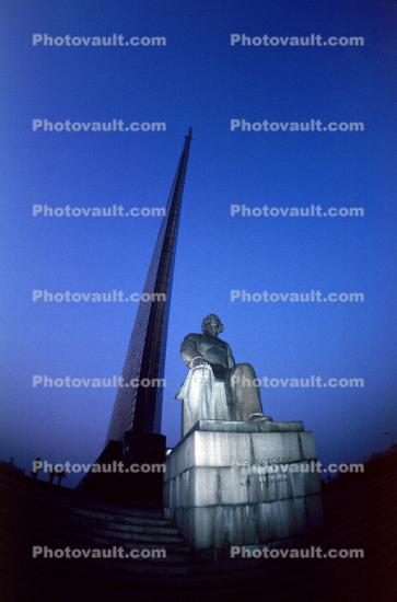 statue of Konstantin Tsiolkovsky, the Space Obelisk