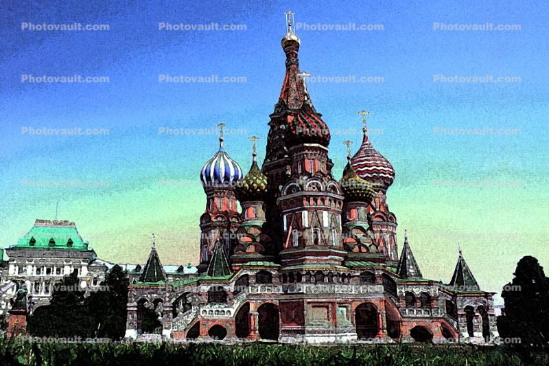 Russian Orthodox Saint Basil Orthodox Building, Paintography