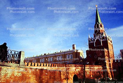 Kremlin Wall, Tower, Building, Red Star, Steeple