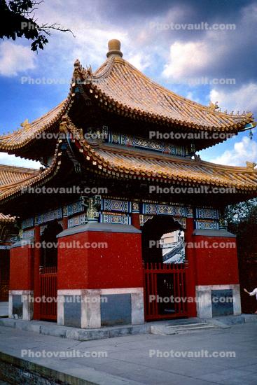 pagoda, building, landmark, details, Yonghegong Temple, roof, Beijing