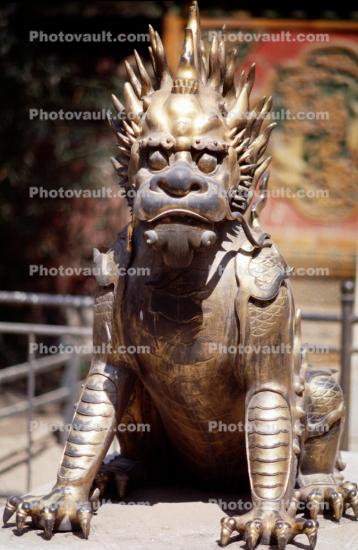 Dragon Sculpture, Statue, Lion