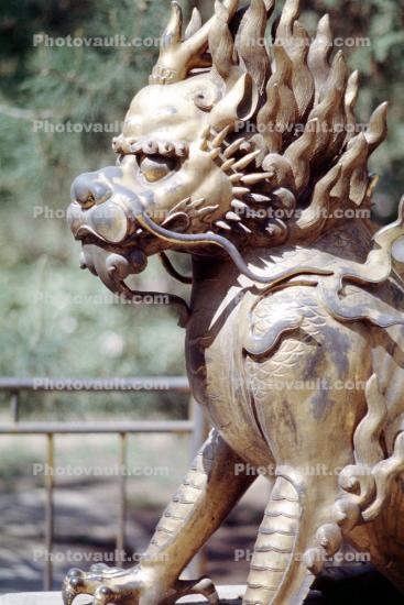 Dragon Sculpture, Statue, Lion