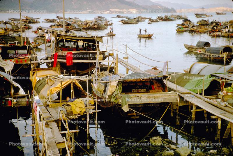 Boat City, Harbor, Old Tai Po NT, 1968, 1960s