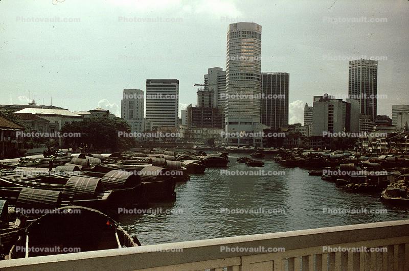 Boat City, Harbor, Skyline, Cityscape, Buildings, 1980, 1980s