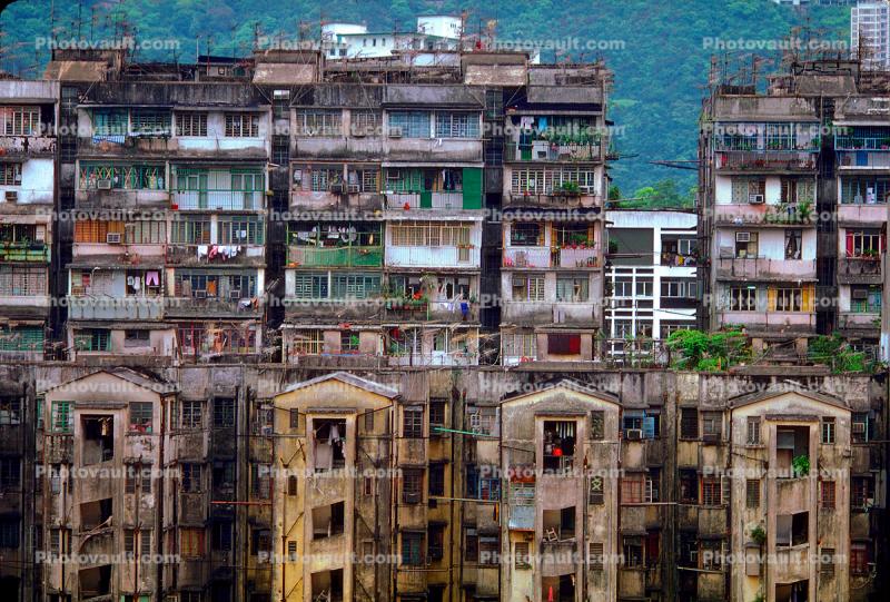 Tenement Apartment Buildings, Hills, 1982, 1980s
